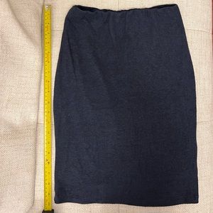 Lulus Tight Pencil Skirt in Soft Elastic Fabric / Navy Blue Mini Skirt